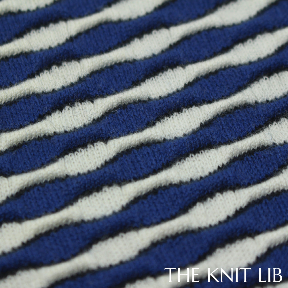 The Knit Lib - Original Knit Pattern Design Inspiration - 00623 (JS19) Stripes Tucks Ottoman