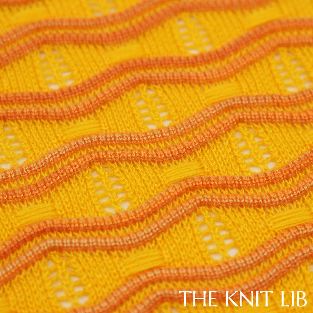 The Knit Lib - Original Knit Pattern Design Inspiration - 00702 (GB18) Ottoman Stripes Floats Pointelle