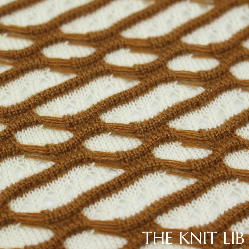 The Knit Lib - Original Knit Pattern Design Inspiration - 00703 (GB19) Ottoman Stripes Floats Pointelle