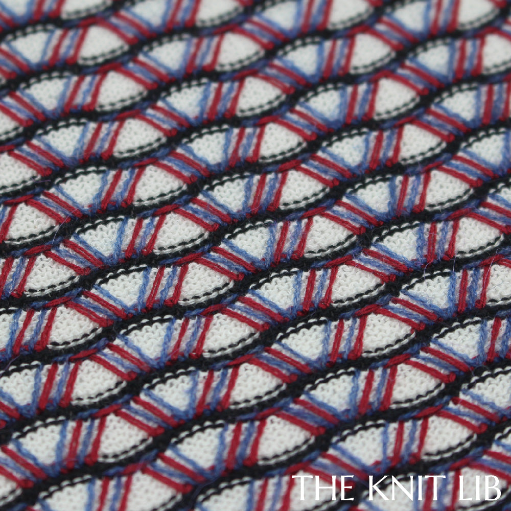 The Knit Lib - Original Knit Pattern Design Inspiration - 00809 (BW05) Loop-held Stripes