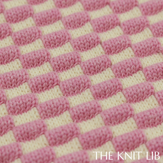 The Knit Lib - Original Knit Pattern Design Inspiration - 00605 (JS01) Stripes Ottoman
