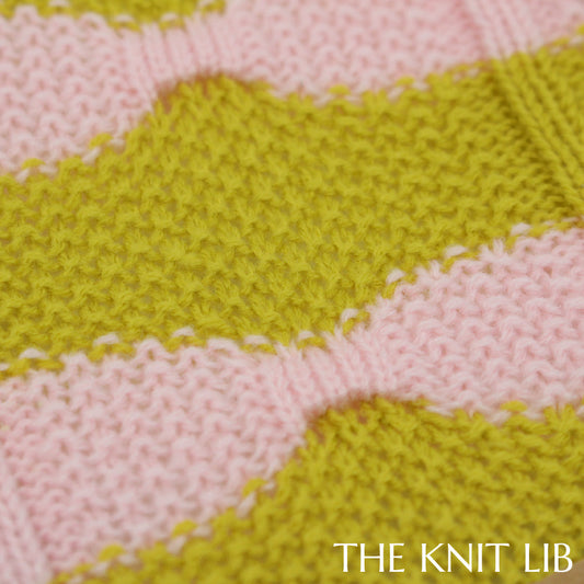 The Knit Lib - Original Knit Pattern Design Inspiration - 00608 (JS04) Stripes Ottoman Links