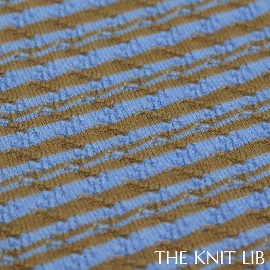 The Knit Lib - Original Knit Pattern Design Inspiration - 00612 (JS08) Stripes Cables Tucks