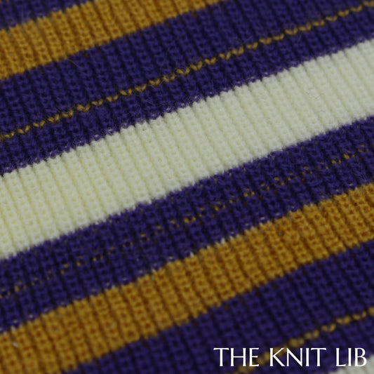 The Knit Lib - Original Knit Pattern Design Inspiration - 00617 (JS13) Stripes Half cardigan