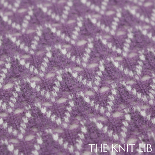 The Knit Lib - Original Knit Pattern Design Inspiration - 00646 Jacquard (Tubular backing) Transfer Pointelle