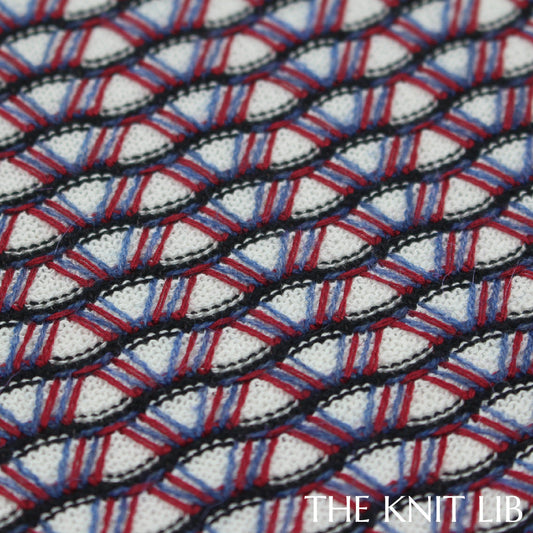 The Knit Lib - Original Knit Pattern Design Inspiration - 00809 (BW05) Loop-held Stripes