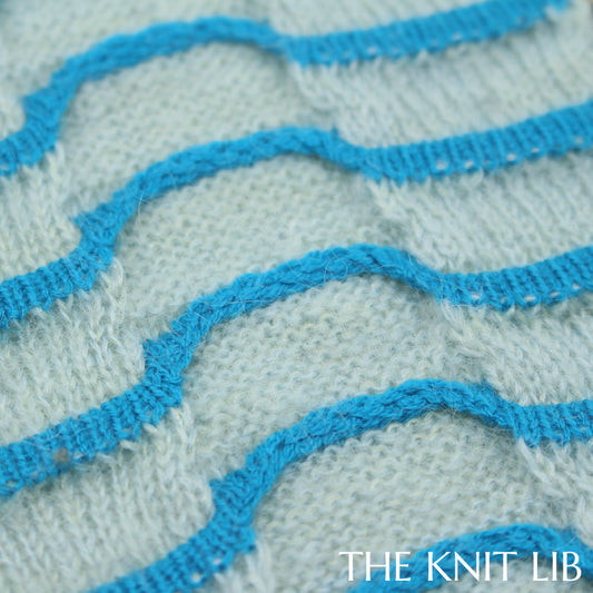 The Knit Lib - Original Knit Pattern Design Inspiration - 00810 (BW06) Ottoman Cast on Stripes