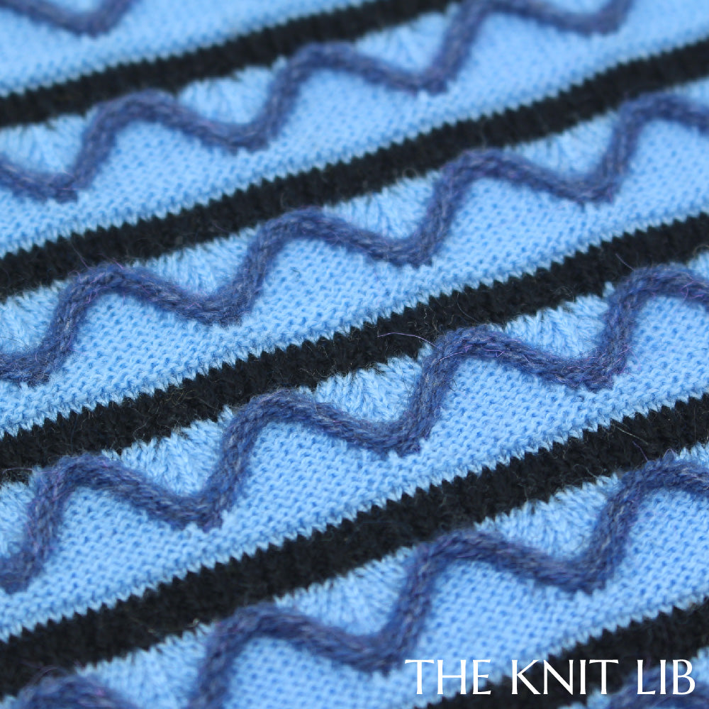 The Knit Lib - Original Knit Pattern Design Inspiration - 00812 (BW08) Transfer Cast on Stripes