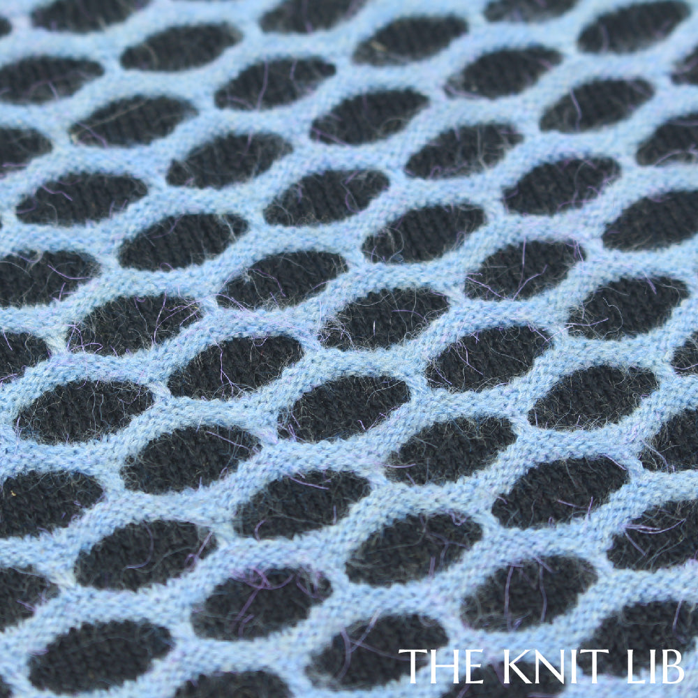 The Knit Lib - Original Knit Pattern Design Inspiration - 00817 (BW13) Cables Floats Stripes