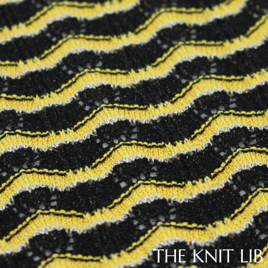 The Knit Lib - Original Knit Pattern Design Inspiration - 00944 (SG20) Stripes Ottoman Transfer Cables