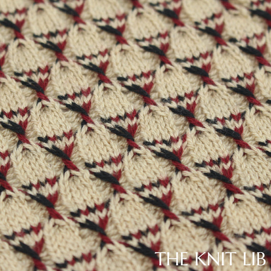The Knit Lib - Original Knit Pattern Design Inspiration - 00985 (LM11) Loop-held Transfer Stripes