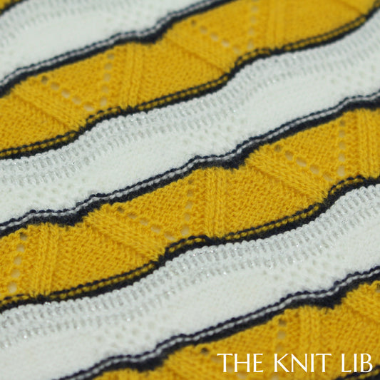The Knit Lib - Original Knit Pattern Design Inspiration - 01158 (HQ09) Transfer Tucks Ottoman