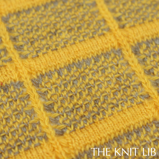 The Knit Lib - Original Knit Pattern Design Inspiration - 01166 (HQ17) Floats Tucks Ottoman