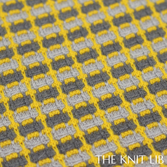 The Knit Lib - Original Knit Pattern Design Inspiration - 01168 (HQ19) Stripes Ottoman