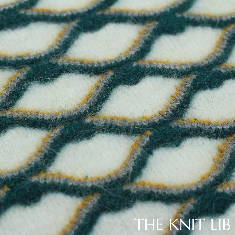 The Knit Lib - Original Knit Pattern Design Inspiration - 01389 Partial-knit Stripes Ottoman