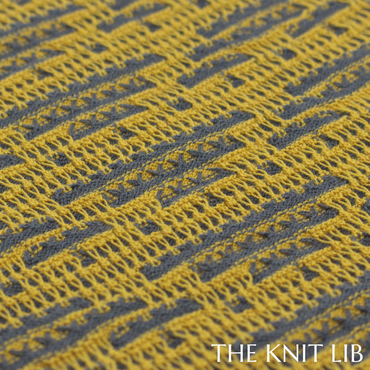 The Knit Lib - Original Knit Pattern Design Inspiration - 01458 (XH08) Stripes Tucks Loop-held