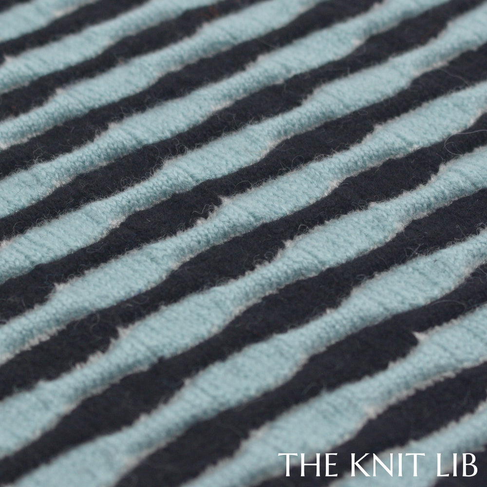 The Knit Lib - Original Knit Pattern Design Inspiration - 01465 Stripes Tucks Ottoman